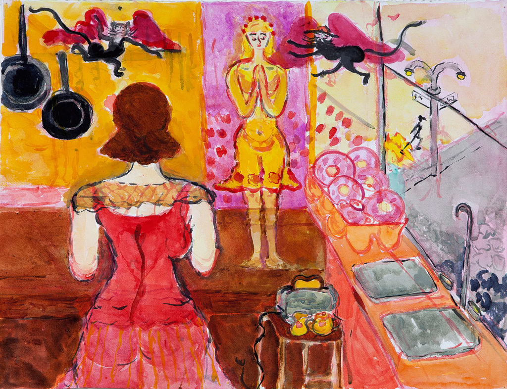 Ann Wolken - Kitchen Prayer with Dancing Cats